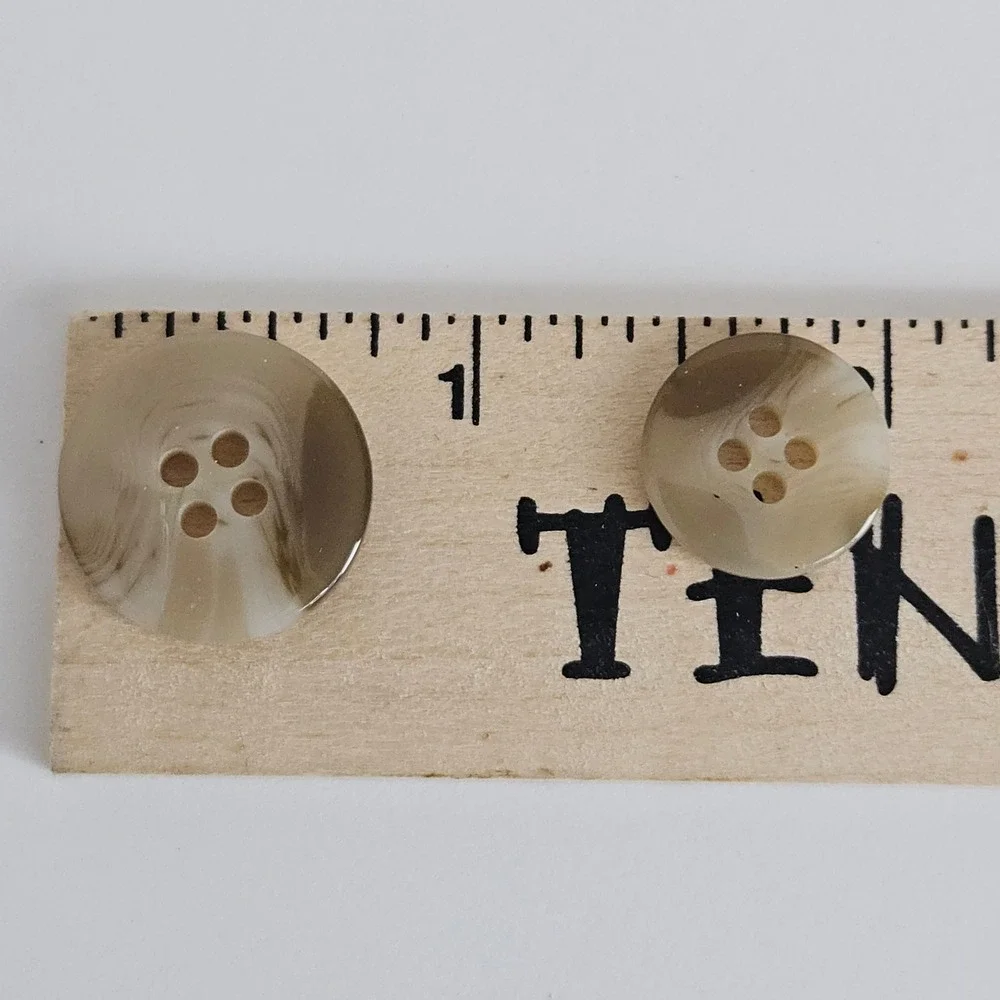 JH Collectibles Beige Swirl‎ Suit Blazer Replacement Buttons Marbled Set of 9